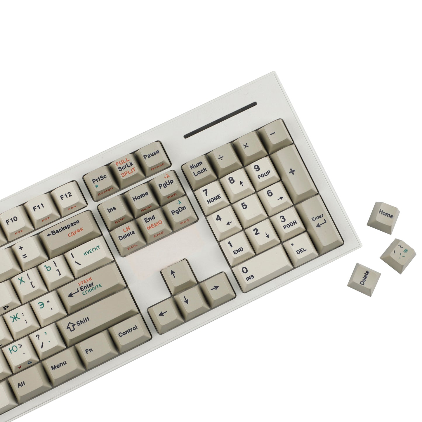 YMDK 161 Keys 9009 English Korean German Russian QWERTZ Cherry Profile Dye Sub Top Print PBT Keycap for 61/68/87/98/104/108 Layout MX Mechanical Keyboard