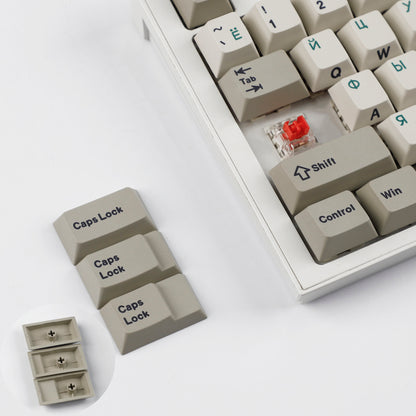 YMDK 161 Keys 9009 English Korean German Russian QWERTZ Cherry Profile Dye Sub Top Print PBT Keycap for 61/68/87/98/104/108 Layout MX Mechanical Keyboard