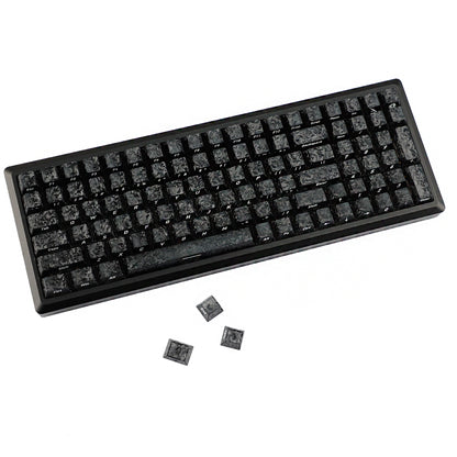 YMDK Carbon Fiber Texture 119 Key Side Printed Shine Through Keycaps for 61/64/68/84/87/96/108-Key MX Mechanical Keyboards