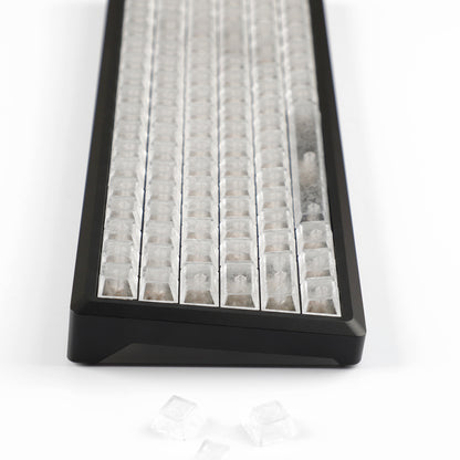 YMDK Carbon Fiber Texture 119 Key Side Printed Shine Through Keycaps for 61/64/68/84/87/96/108-Key MX Mechanical Keyboards
