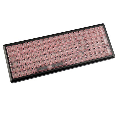 YMDK Carbon Fiber Texture 119 Key Side Printed Shine Through Keycaps for 61/64/68/84/87/96/108-Key MX Mechanical Keyboards