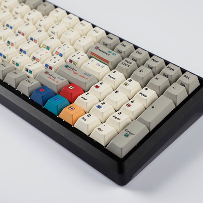 YMDK C64 R2 R3 Commodore Theme 153 keycaps Retro Full Set PBT Keycap for Mechanical Keyboard （Cherry profile Dye sub)