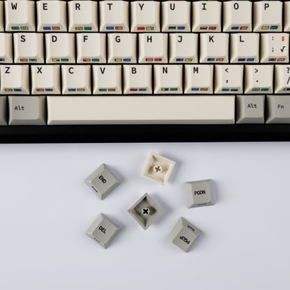 YMDK C64 R2 R3 Commodore Theme 153 keycaps Retro Full Set PBT Keycap for Mechanical Keyboard （Cherry profile Dye sub)