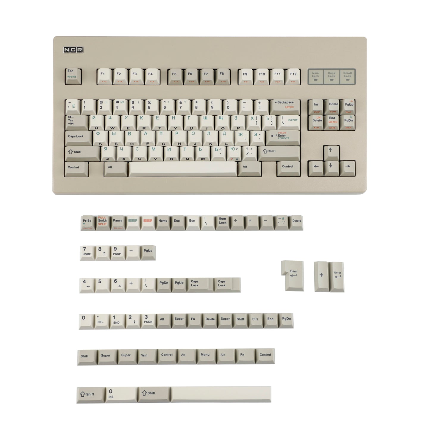 YMDK ShenPo 143 Keycaps(Dye Sub Cherry Profile PBT 1.5mm Thickness/YMD-96 YMD-75% NCR80 TKL 68 64 61 Using)