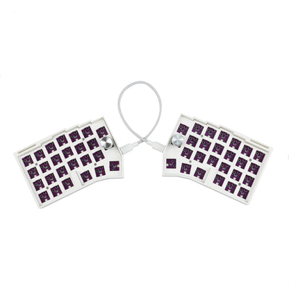 YMDK Worne Wired Split Keyboard Knob 52 Keys cornix Ergonomic RGB Swap 60% Layout 3D PLA QMK Vial Mini Keyboard Kit