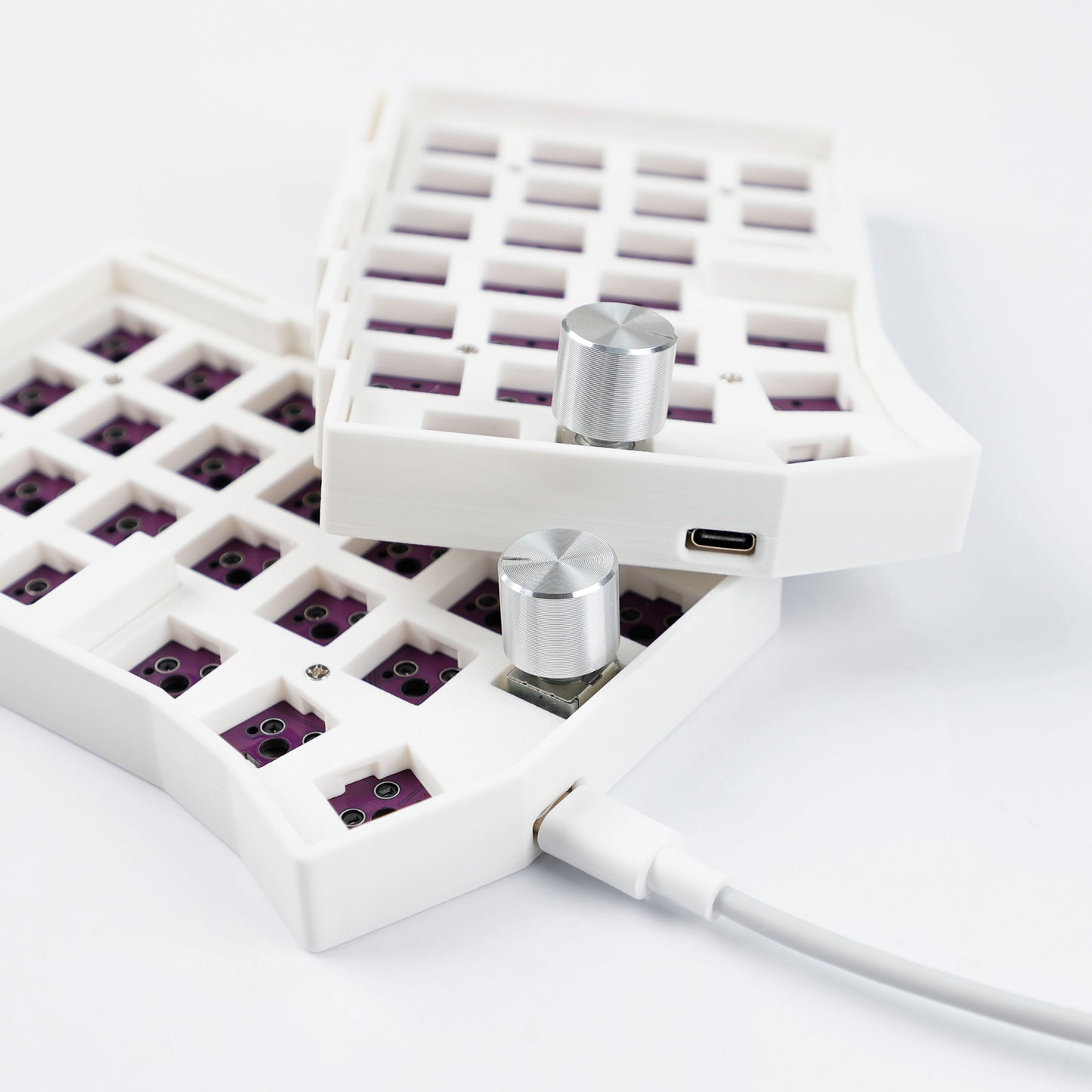 YMDK Worne Wired Split Keyboard Knob 52 Keys cornix Ergonomic RGB Swap 60% Layout 3D PLA QMK Vial Mini Keyboard Kit