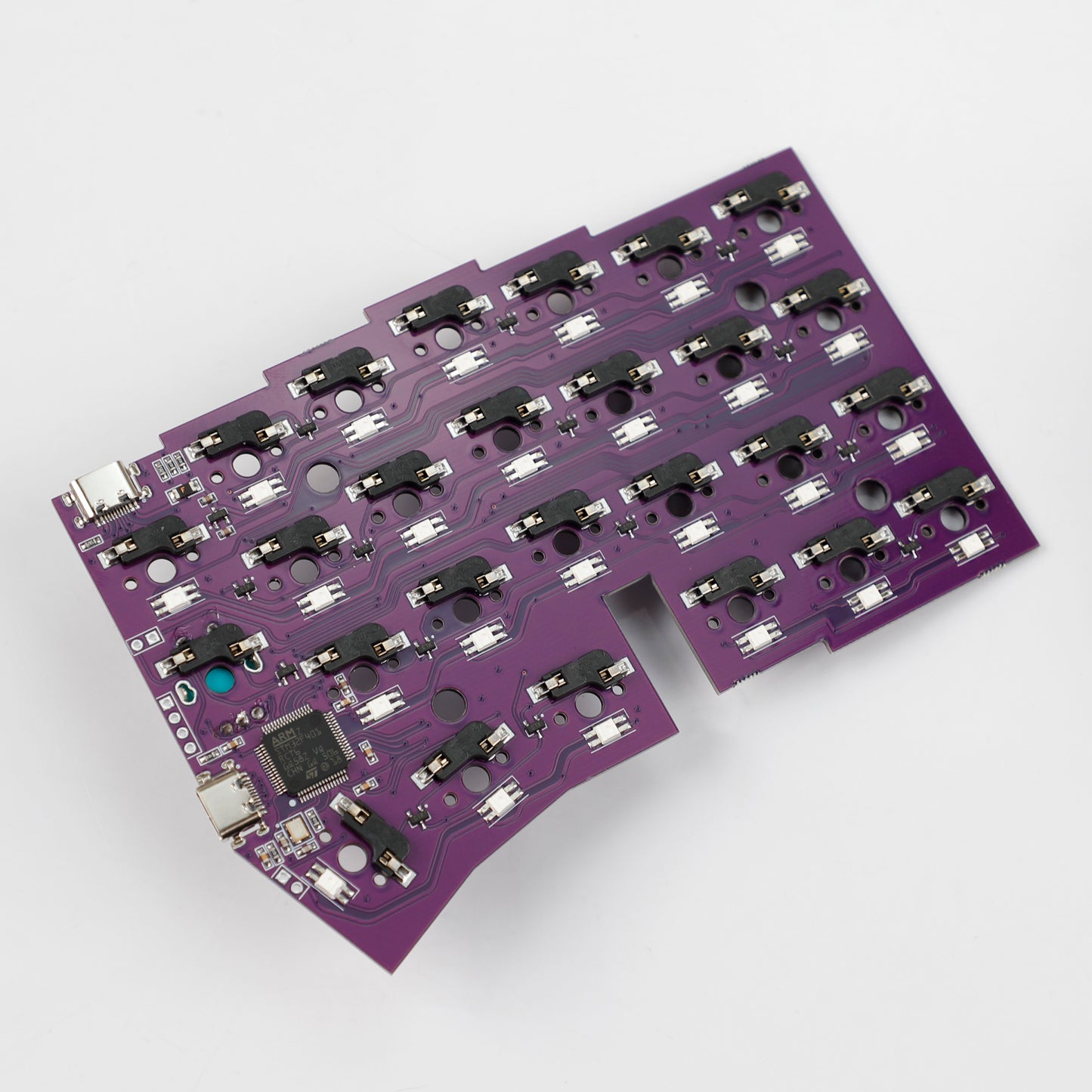 YMDK Worne Wired Split Keyboard Knob 52 Keys cornix Ergonomic RGB Swap 60% Layout 3D PLA QMK Vial Mini Keyboard Kit