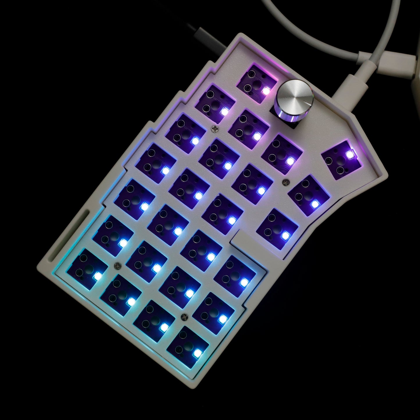 YMDK Worne Wired Split Keyboard Knob 52 Keys cornix Ergonomic RGB Swap 60% Layout 3D PLA QMK Vial Mini Keyboard Kit
