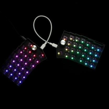 YMDK Worne Wired Split Keyboard Knob 52 Keys cornix Ergonomic RGB Swap 60% Layout 3D PLA QMK Vial Mini Keyboard Kit
