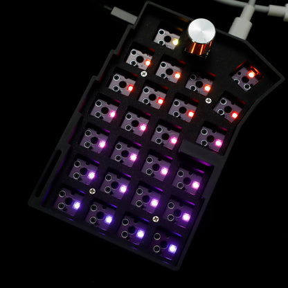 YMDK Worne Wired Split Keyboard Knob 52 Keys cornix Ergonomic RGB Swap 60% Layout 3D PLA QMK Vial Mini Keyboard Kit
