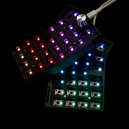 YMDK Worne Wired Split Keyboard Knob 52 Keys cornix Ergonomic RGB Swap 60% Layout 3D PLA QMK Vial Mini Keyboard Kit