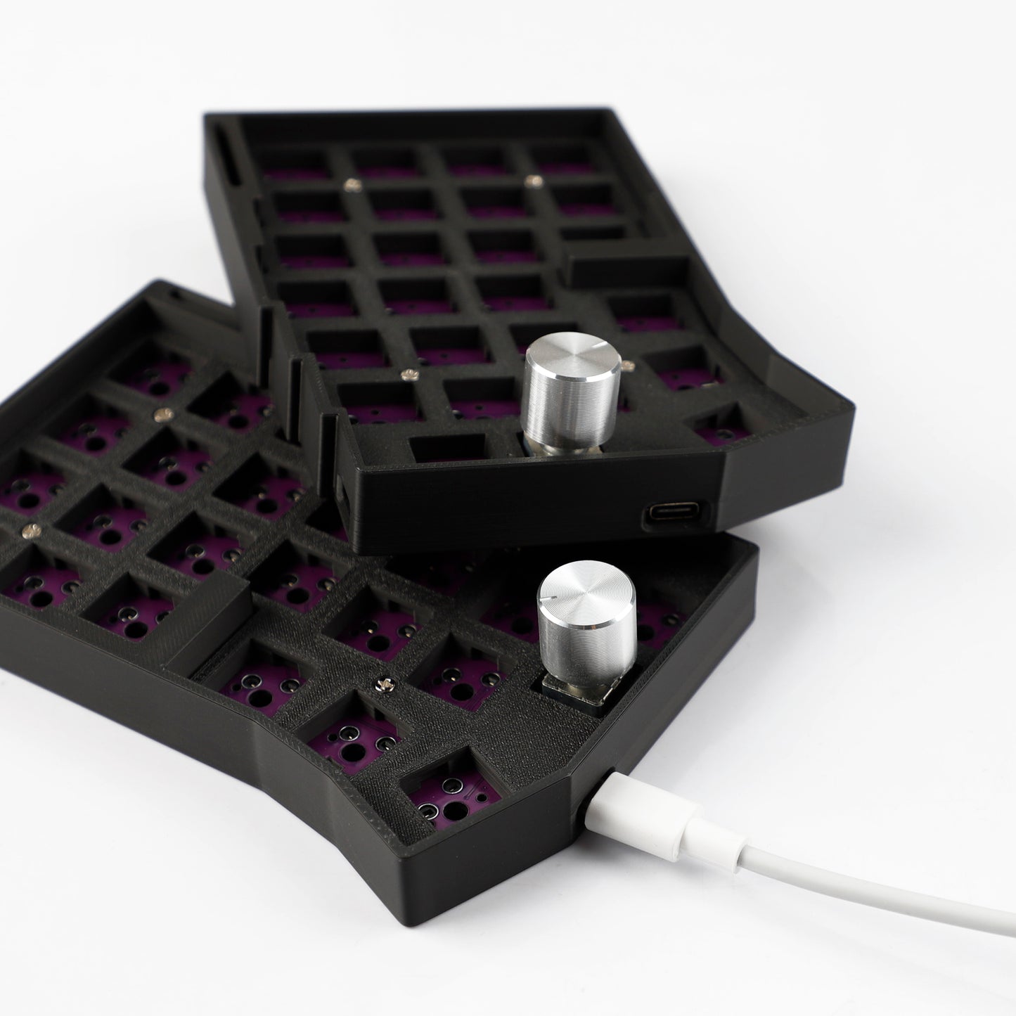 YMDK Worne Wired Split Keyboard Knob 52 Keys cornix Ergonomic RGB Swap 60% Layout 3D PLA QMK Vial Mini Keyboard Kit