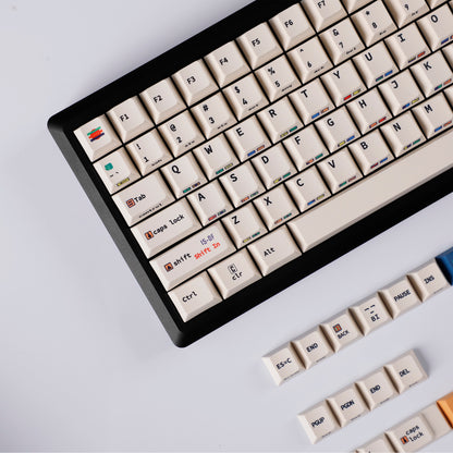 YMDK C64 R2 R3 Commodore Theme 153 keycaps Retro Full Set PBT Keycap for Mechanical Keyboard （Cherry profile Dye sub)