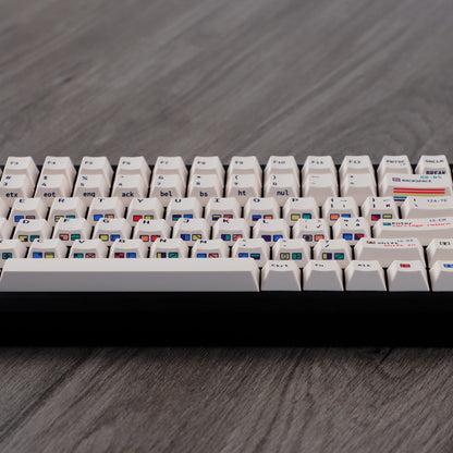 YMDK C64 R2 R3 Commodore Theme 153 keycaps Retro Full Set PBT Keycap for Mechanical Keyboard （Cherry profile Dye sub)