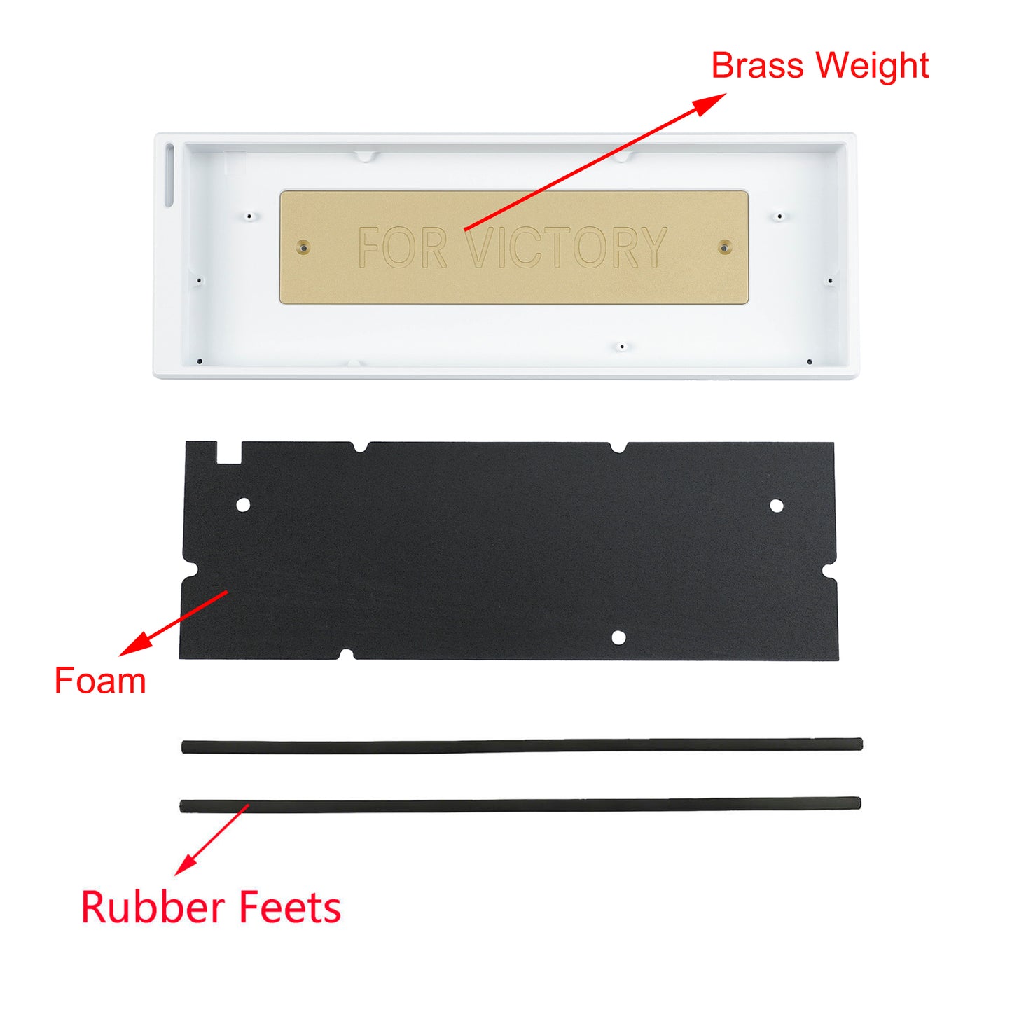 YMDK 60% V1 Aluminum Alloy Case Compatible with Wooting 60V2 keyboard HM66 GH60