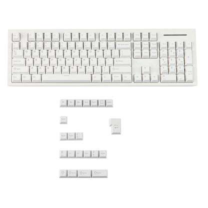 YMDK Black White Cherry Profile PBT Double Shot 104 108 Top Print Shine Through Translucent Backlit keycap