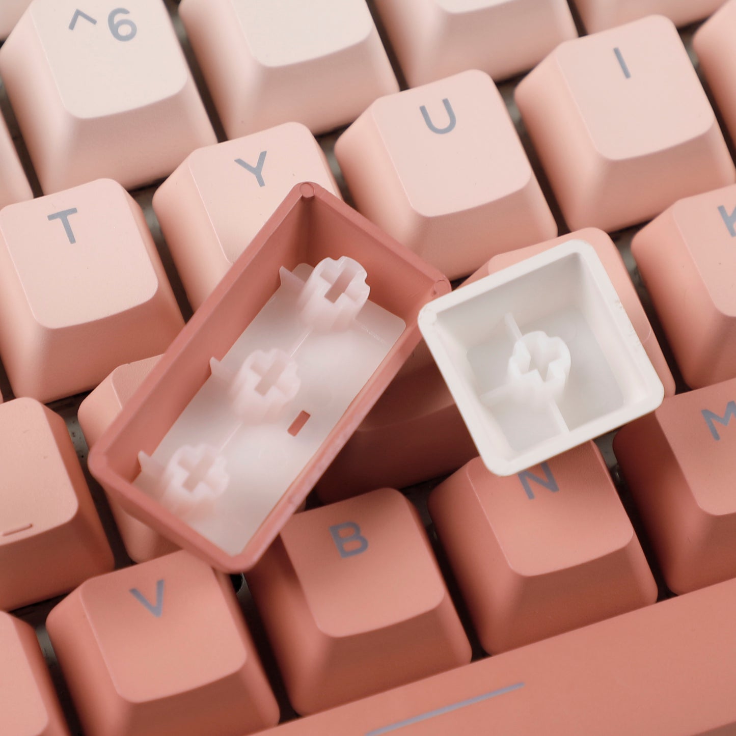 YMDK Blush 122 Backlit Keycaps(Double Shot OEM Profile/104 87 84 68 Using)