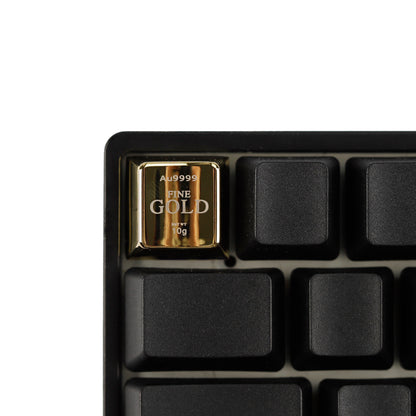YMDK Gold Zinc Alloy Electroplated Keycaps Personalized Custom Cherry R4 Keycaps for MX Mechanical Keyboards Arrow WASD Keys