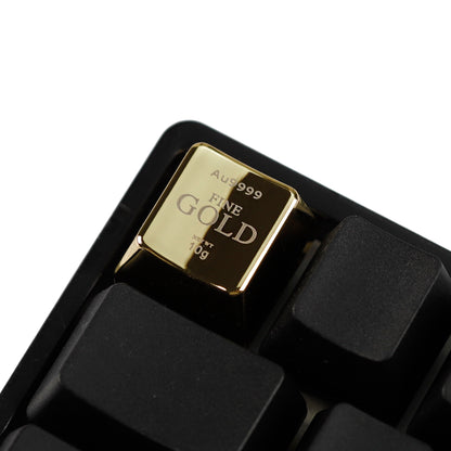 YMDK Gold Zinc Alloy Electroplated Keycaps Personalized Custom Cherry R4 Keycaps for MX Mechanical Keyboards Arrow WASD Keys