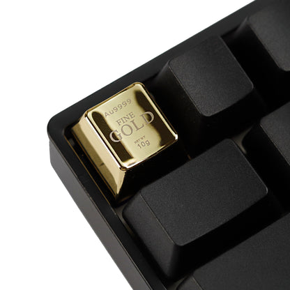 YMDK Gold Zinc Alloy Electroplated Keycaps Personalized Custom Cherry R4 Keycaps for MX Mechanical Keyboards Arrow WASD Keys