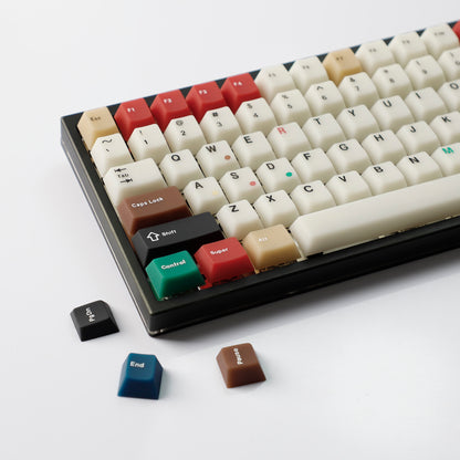 YMDK 102 Keys Cherry Profile Keycaps – Retro Fog Light Soft Jade Theme | PC Top Print, Compatible with 61/64/68/84/87 MX Mechanical Keyboards