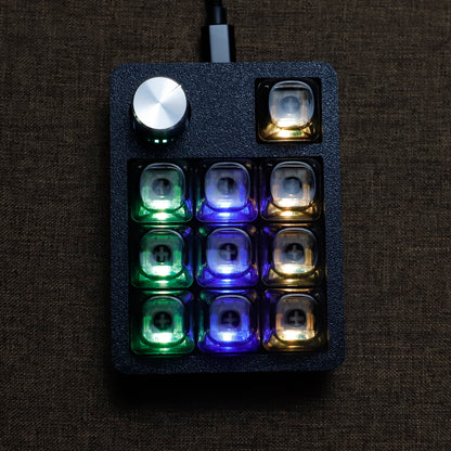 CV11 11-Key Mini Mechanical Keyboard – Wired, Hot-Swap, RGB Knob & PLA 3D Printed Case, Supports VIAL Macro for Gaming & Office
