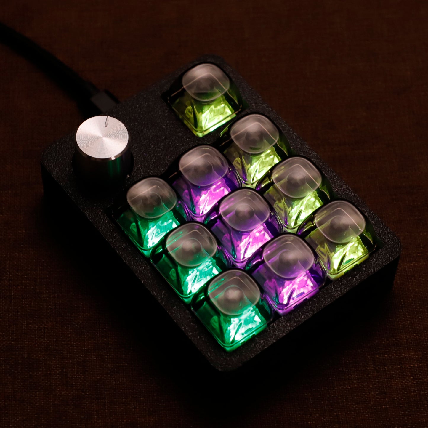 CV11 11-Key Mini Mechanical Keyboard – Wired, Hot-Swap, RGB Knob & PLA 3D Printed Case, Supports VIAL Macro for Gaming & Office