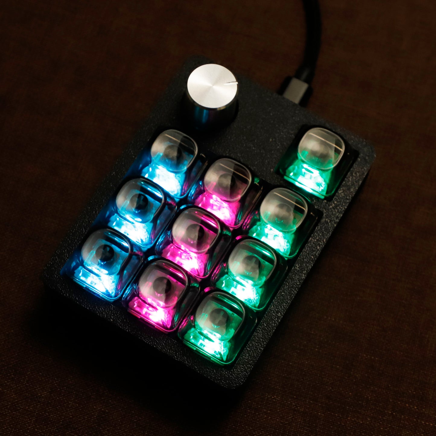CV11 11-Key Mini Mechanical Keyboard – Wired, Hot-Swap, RGB Knob & PLA 3D Printed Case, Supports VIAL Macro for Gaming & Office