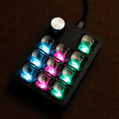 CV11 11-Key Mini Mechanical Keyboard – Wired, Hot-Swap, RGB Knob & PLA 3D Printed Case, Supports VIAL Macro for Gaming & Office