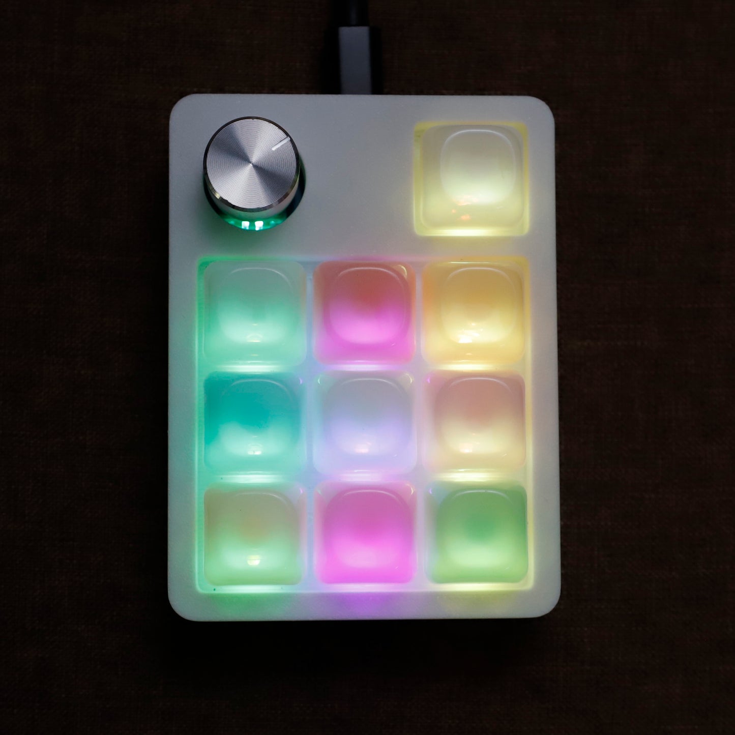 CV11 11-Key Mini Mechanical Keyboard – Wired, Hot-Swap, RGB Knob & PLA 3D Printed Case, Supports VIAL Macro for Gaming & Office
