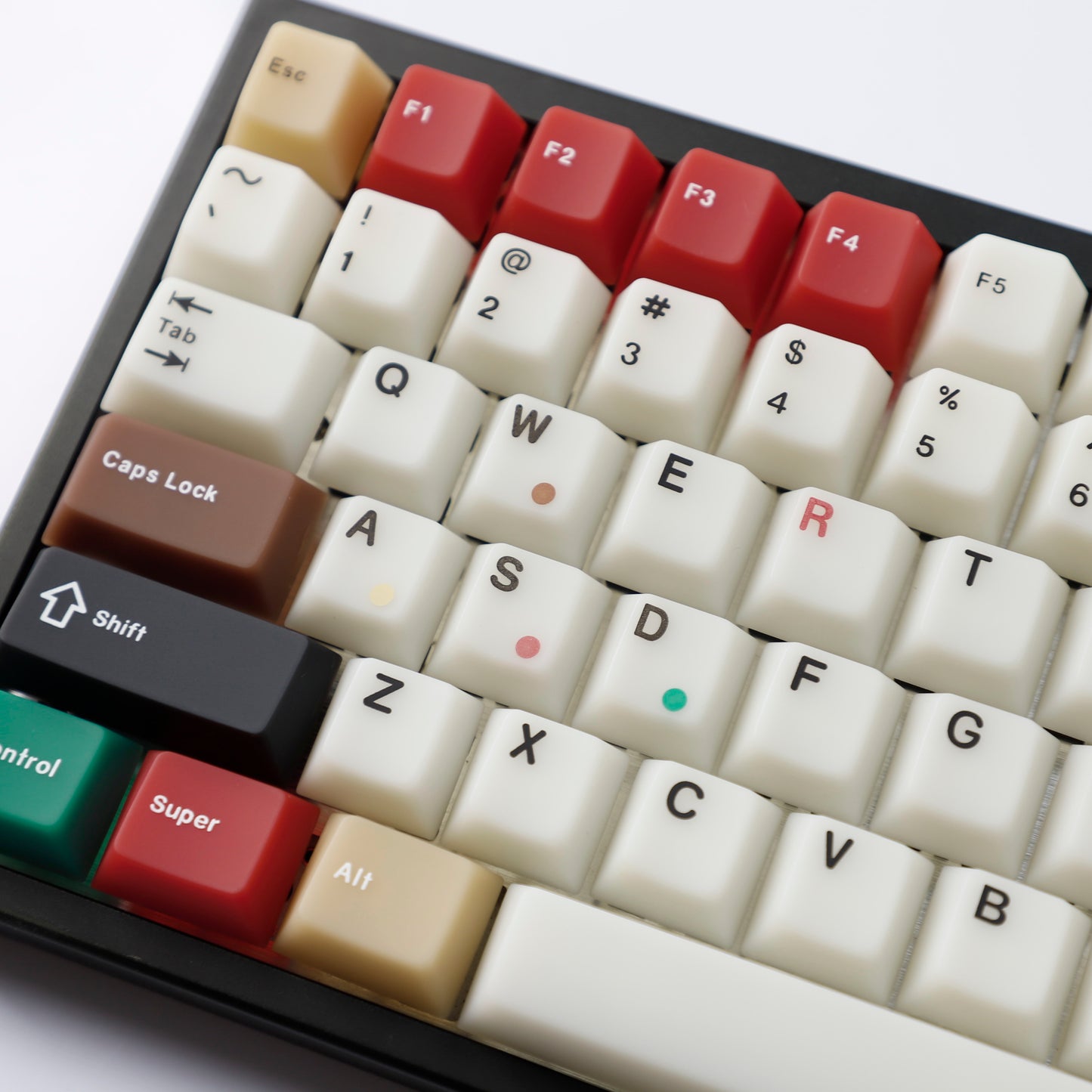 YMDK 102 Keys Cherry Profile Keycaps – Retro Fog Light Soft Jade Theme | PC Top Print, Compatible with 61/64/68/84/87 MX Mechanical Keyboards