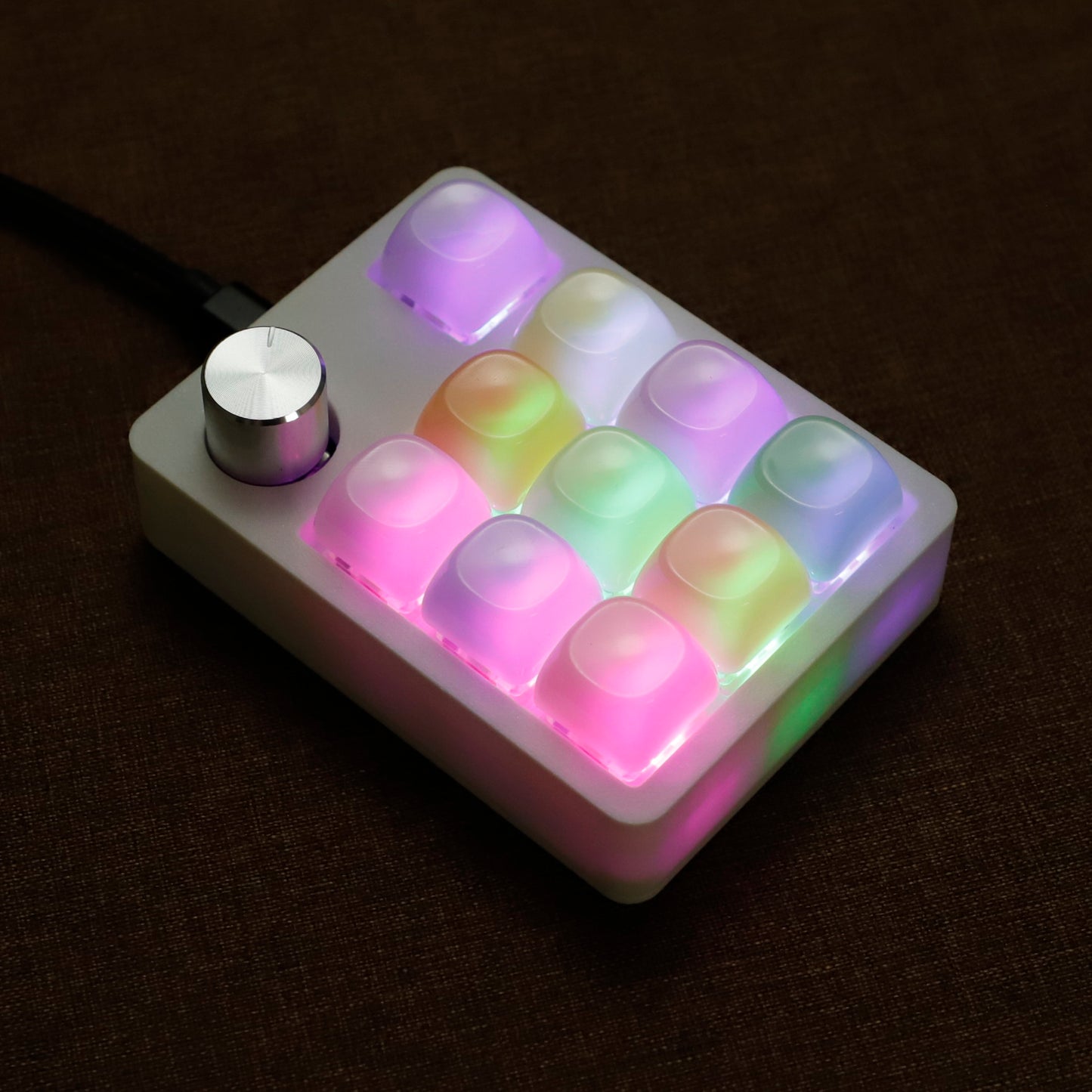 CV11 11-Key Mini Mechanical Keyboard – Wired, Hot-Swap, RGB Knob & PLA 3D Printed Case, Supports VIAL Macro for Gaming & Office