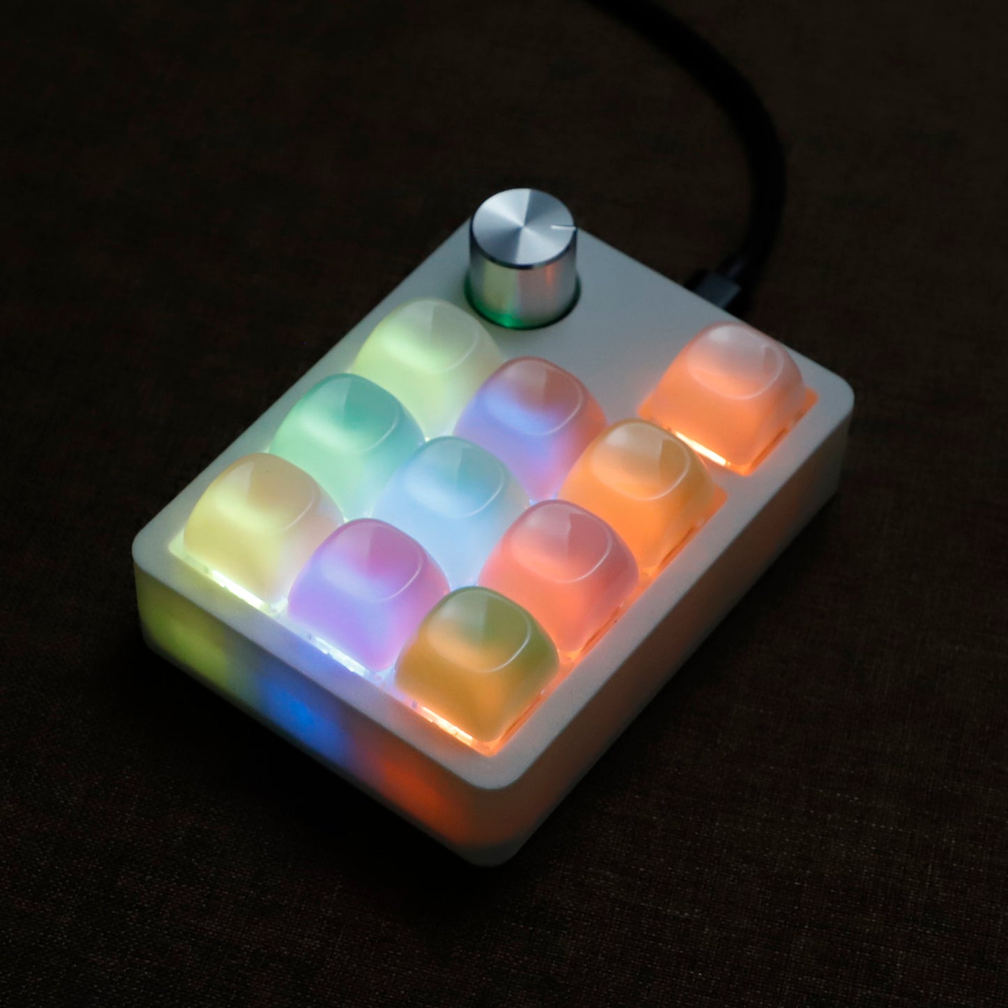 CV11 11-Key Mini Mechanical Keyboard – Wired, Hot-Swap, RGB Knob & PLA 3D Printed Case, Supports VIAL Macro for Gaming & Office