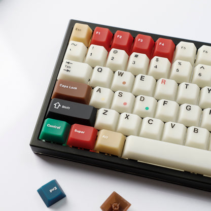 YMDK 102 Keys Cherry Profile Keycaps – Retro Fog Light Soft Jade Theme | PC Top Print, Compatible with 61/64/68/84/87 MX Mechanical Keyboards