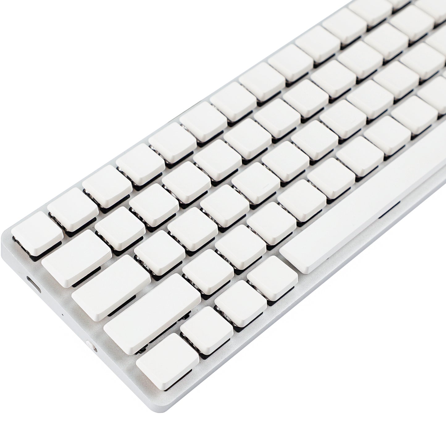 White PBT 115 keys Blank Low Profile Keycaps Compatible with Keychron Pro Max Low Profile MX Mechanical Keyboard DIY