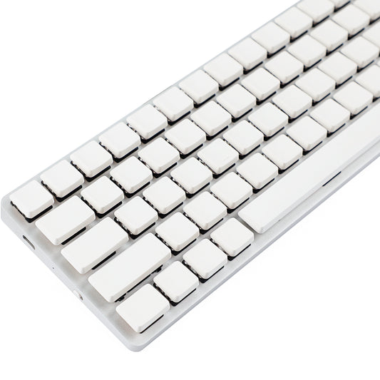 White PBT 115 keys Blank Low Profile Keycaps Compatible with Keychron Pro Max Low Profile MX Mechanical Keyboard DIY
