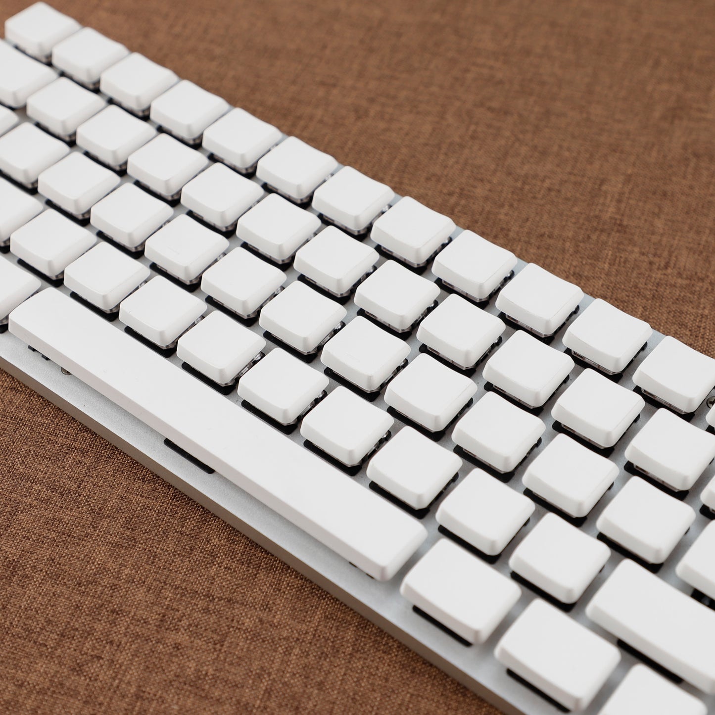 White PBT 115 keys Blank Low Profile Keycaps Compatible with Keychron Pro Max Low Profile MX Mechanical Keyboard DIY