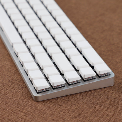 White PBT 115 keys Blank Low Profile Keycaps Compatible with Keychron Pro Max Low Profile MX Mechanical Keyboard DIY