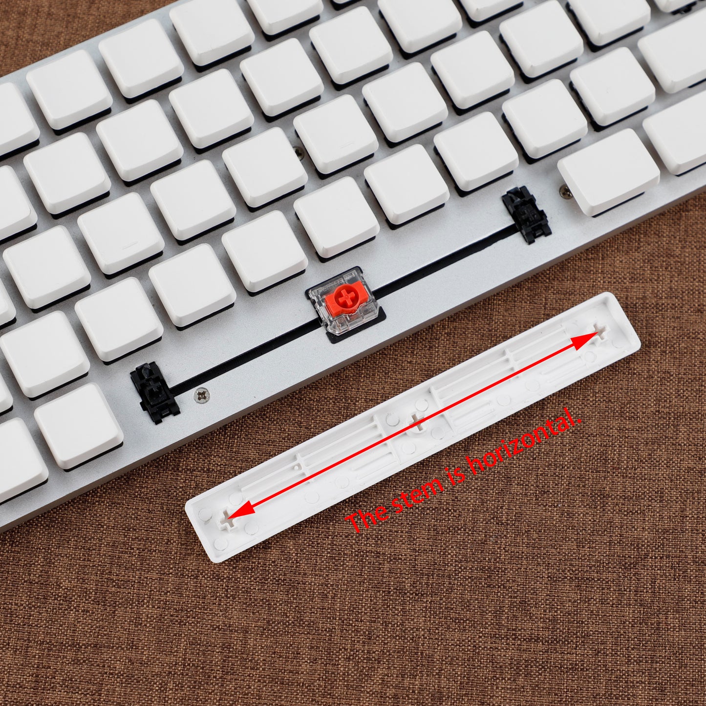 White PBT 115 keys Blank Low Profile Keycaps Compatible with Keychron Pro Max Low Profile MX Mechanical Keyboard DIY