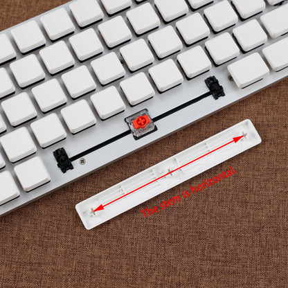 White PBT 115 keys Blank Low Profile Keycaps Compatible with Keychron Pro Max Low Profile MX Mechanical Keyboard DIY