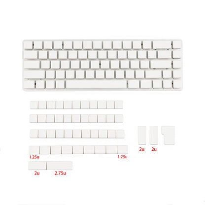 White PBT 115 keys Blank Low Profile Keycaps Compatible with Keychron Pro Max Low Profile MX Mechanical Keyboard DIY
