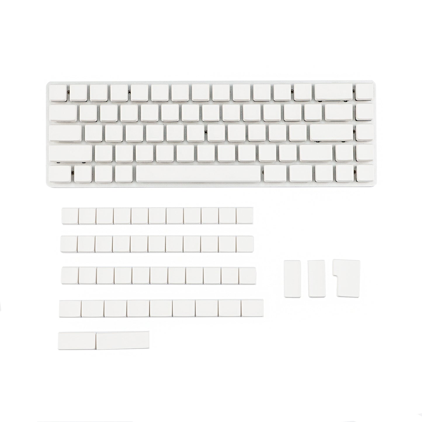White PBT 115 keys Blank Low Profile Keycaps Compatible with Keychron Pro Max Low Profile MX Mechanical Keyboard DIY