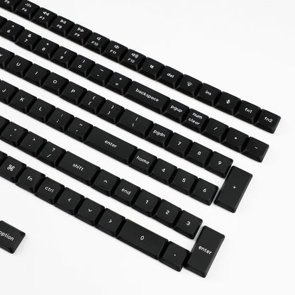 Black PBT 117 keys Low Profile Keycaps, Key Caps Low Profile Cross Stem Compatible with Keychron K1 K3 Low Profile Mechanical Keyboard