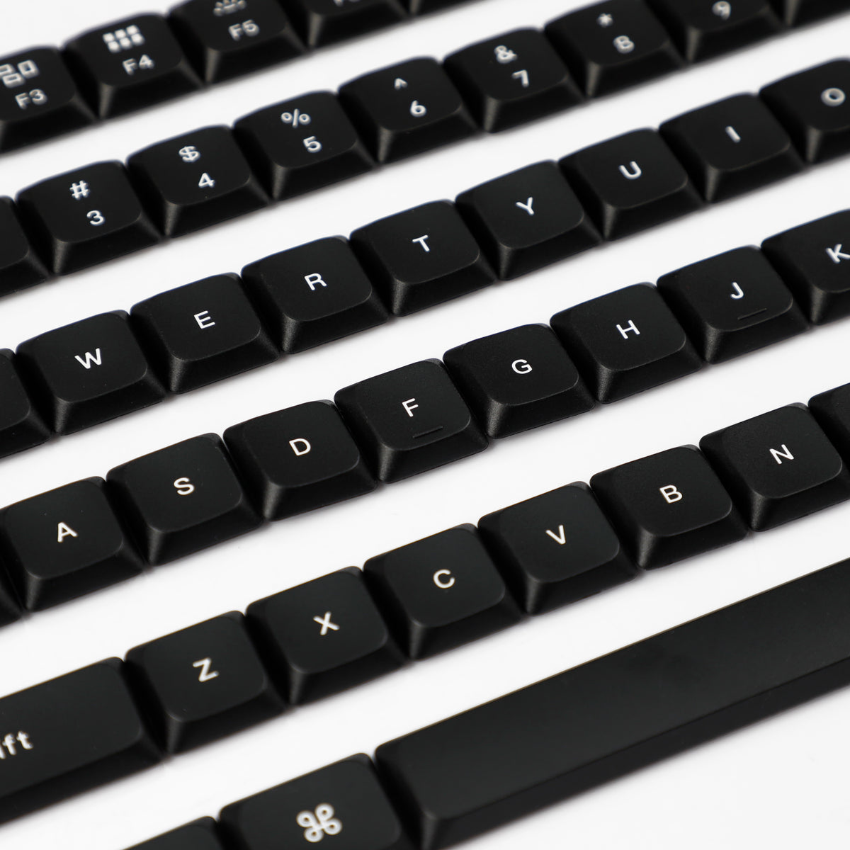 Black PBT 117 keys Low Profile Keycaps, Key Caps Low Profile Cross Stem Compatible with Keychron K1 K3 Low Profile Mechanical Keyboard