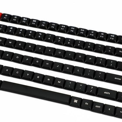 Black PBT 117 keys Low Profile Keycaps, Key Caps Low Profile Cross Stem Compatible with Keychron K1 K3 Low Profile Mechanical Keyboard