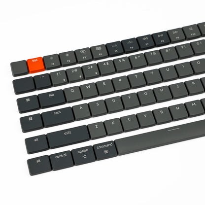 Gray Orange ABS 101 keys Low Profile Keycaps Backlit Key Caps Compatible with Keychron K1 K3 Low Profile Mechanical Keyboard