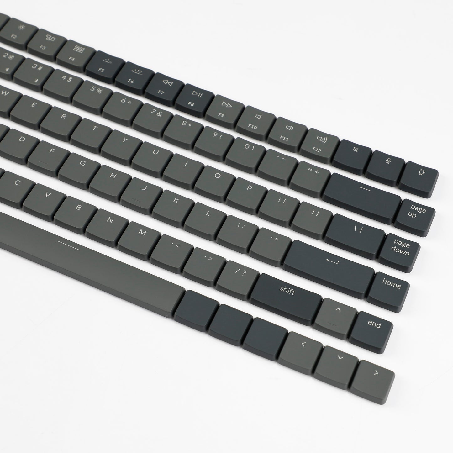 Gray Orange ABS 101 keys Low Profile Keycaps Backlit Key Caps Compatible with Keychron K1 K3 Low Profile Mechanical Keyboard