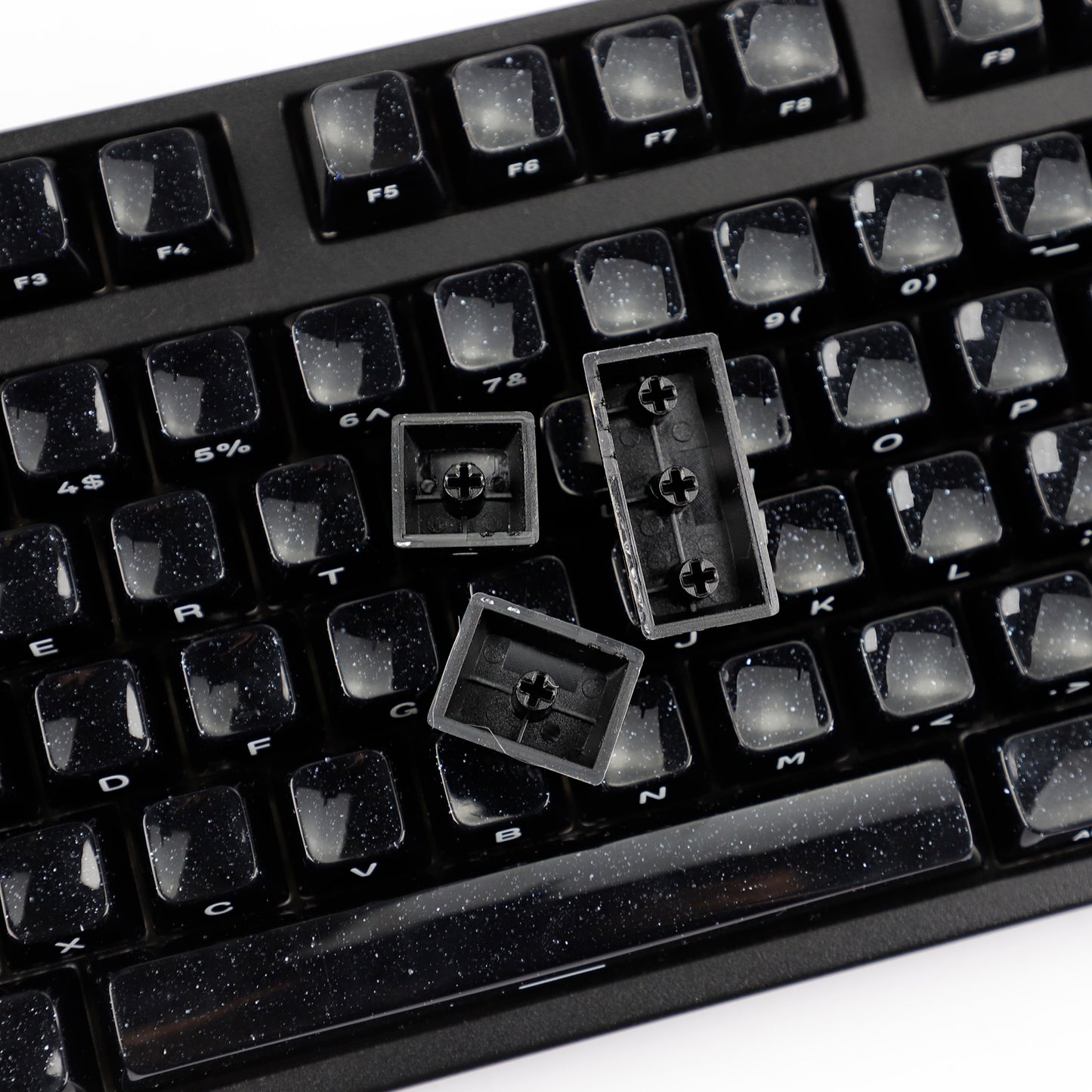 YMDK 136 Keys Jelly Black Double-shot PC Material OEM Profile Backlit Side Print Keycaps for 61/68/84/104/108 MX Mechanical Keyboard