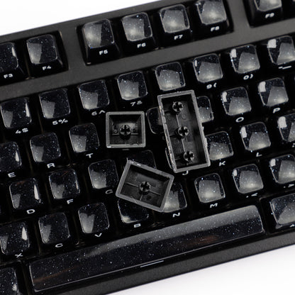 YMDK 136 Keys Jelly Black Double-shot PC Material OEM Profile Backlit Side Print Keycaps for 61/68/84/104/108 MX Mechanical Keyboard