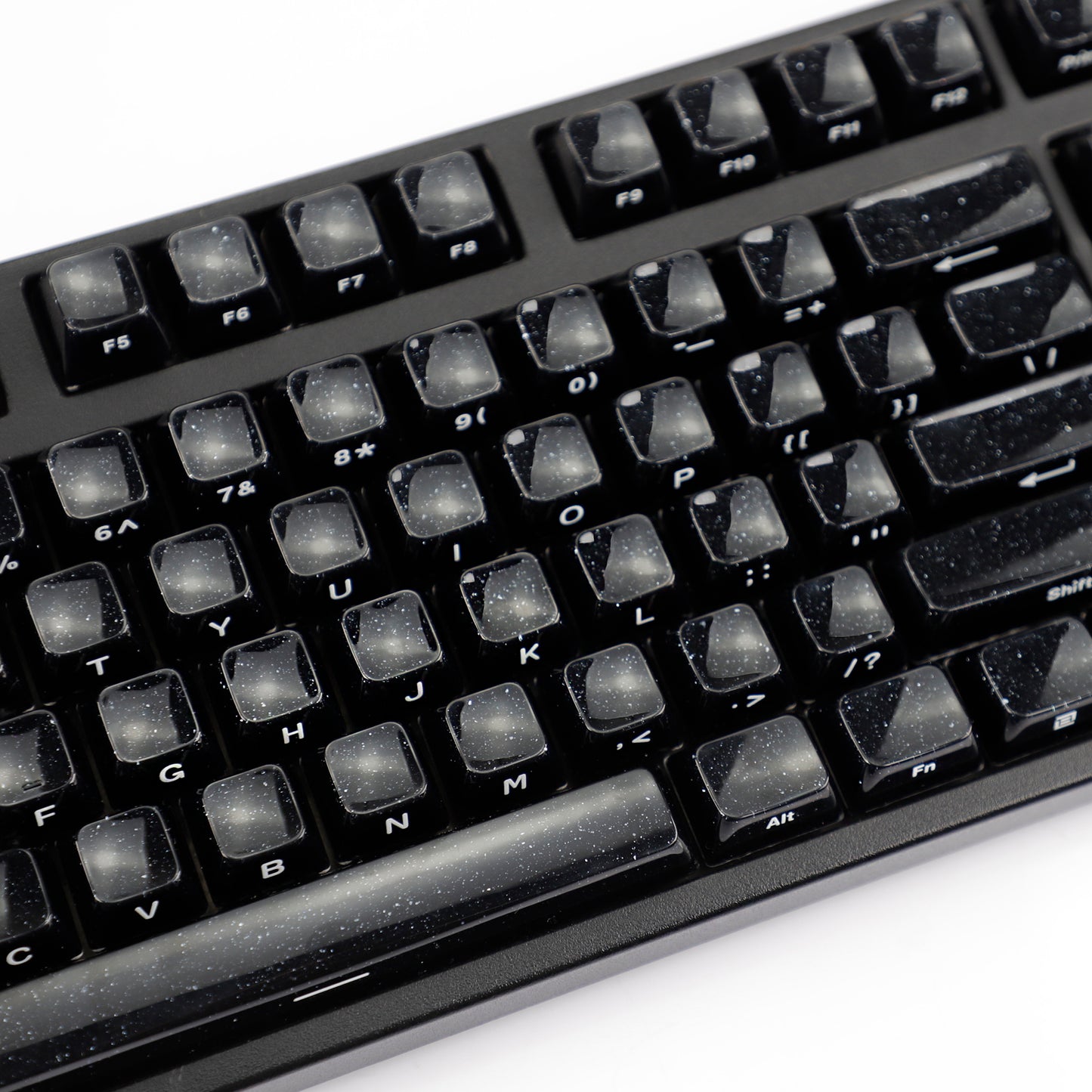 YMDK 136 Keys Jelly Black Double-shot PC Material OEM Profile Backlit Side Print Keycaps for 61/68/84/104/108 MX Mechanical Keyboard